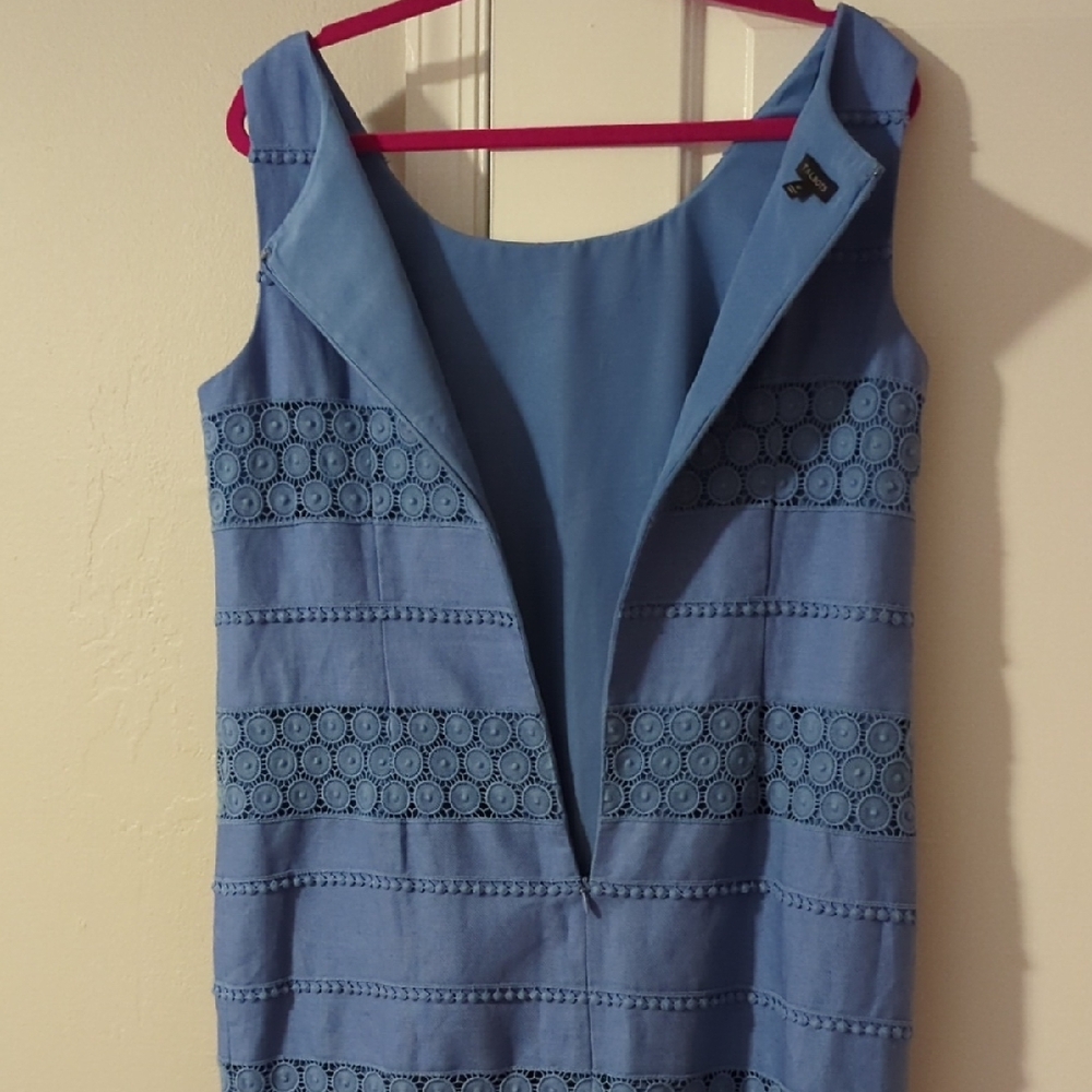 Talbots Blue Sleeveless Dress - Picture 4 of 4